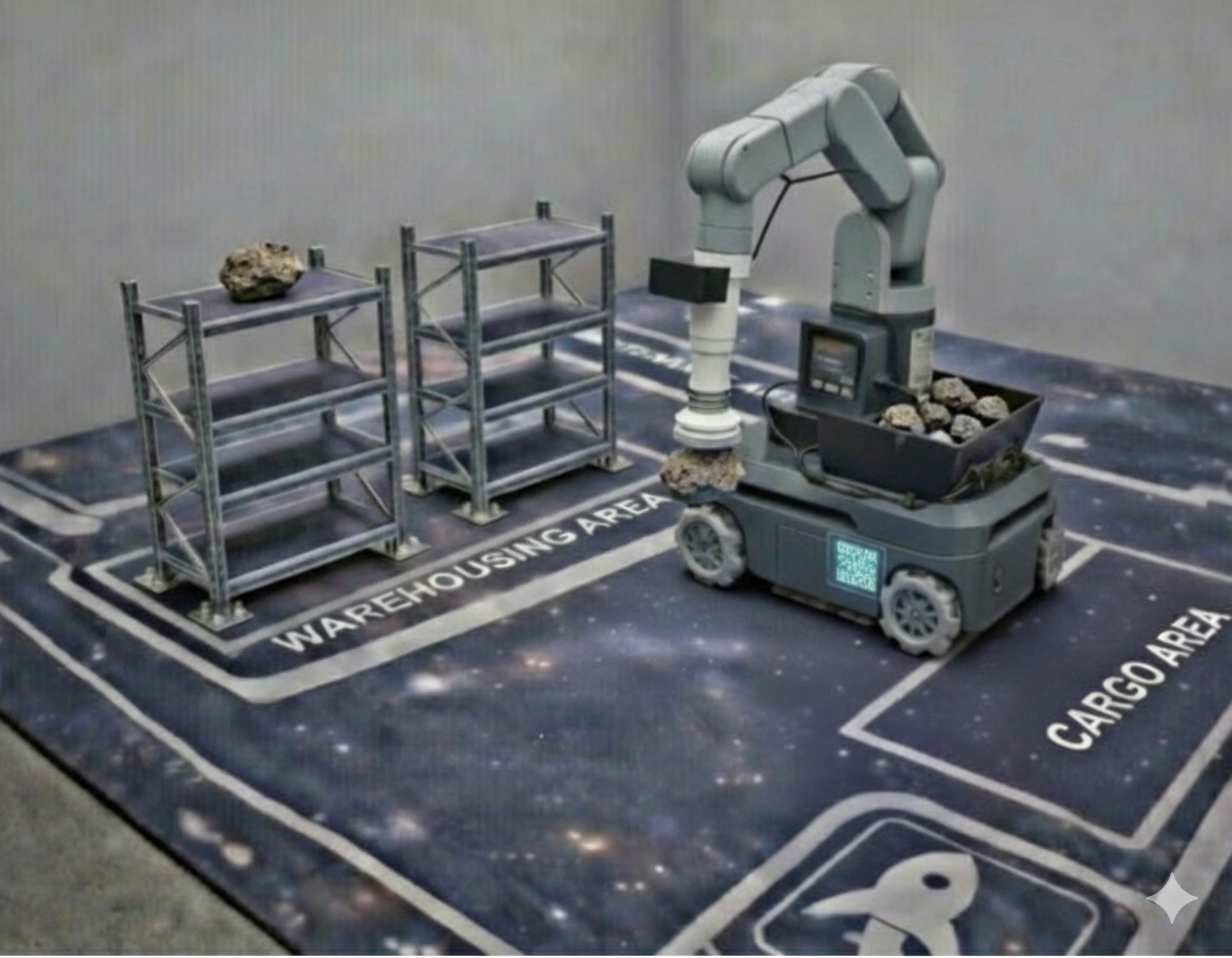 Suction pump engaging meteorite