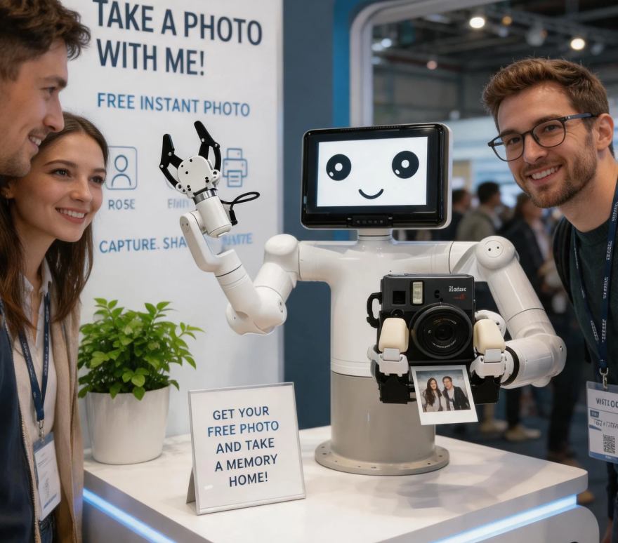 Robot exhibition photo service